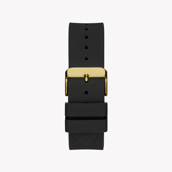 Guess Men's Gold Stainless Steel Watch, Black Silicone | Gw0061g2 by i-watch