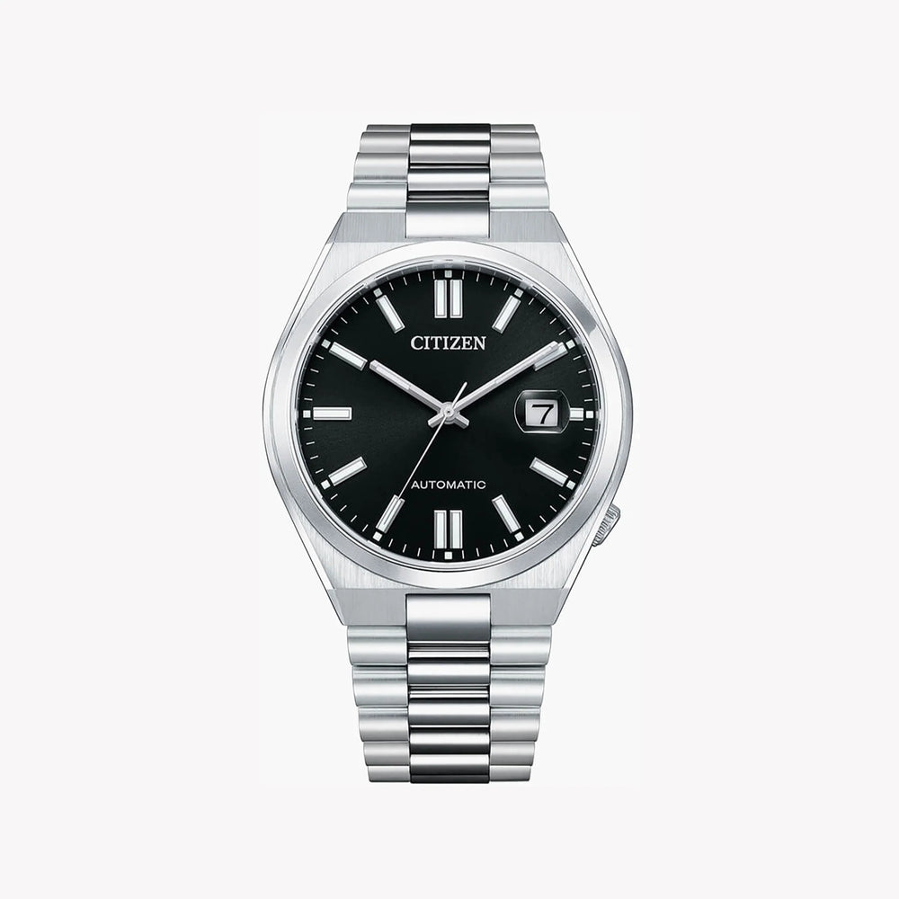 Citizen Men's Silver Stainless Steel Watch, Black Dial | Nj0150-81e by i-watch