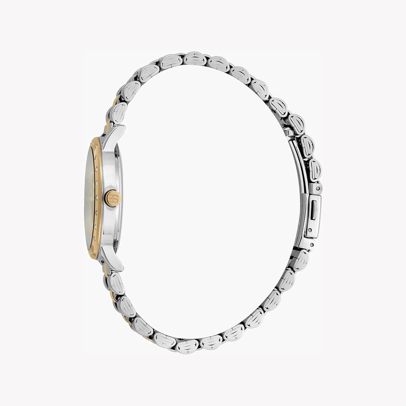 Esprit Women's Silver & Gold Stainless Steel Watch, Silver Dial | Es1l194m0045 by i-watch
