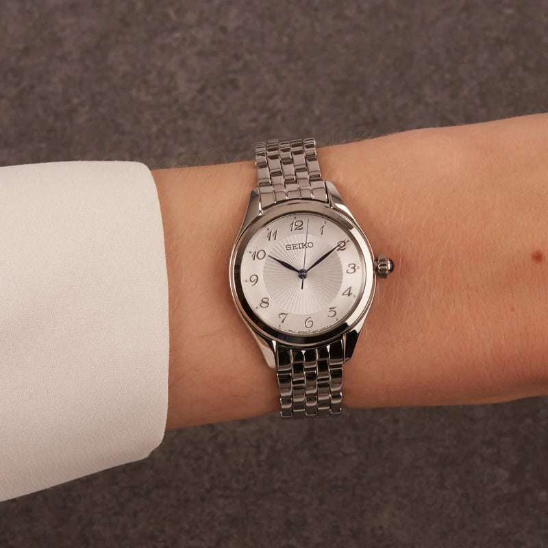 Seiko Women's Stainless Steel Watch, Silver Dial | Sur379p1 by i-watch