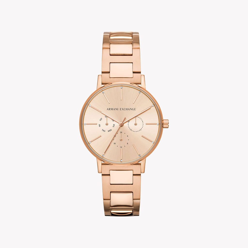 A|X ARMANI EXCHANGE AX5552 RADIANT CHARM - ROSE GOLD STUNNER FOR THE MODERN WOMAN