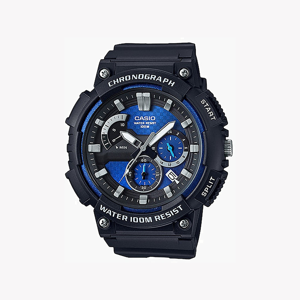 CASIO MCW-200H-2AVDF ADVENTURER - SPORTY MEN'S WATCH WITH BLACK RESIN BAND & STRIKING BLUE DIAL