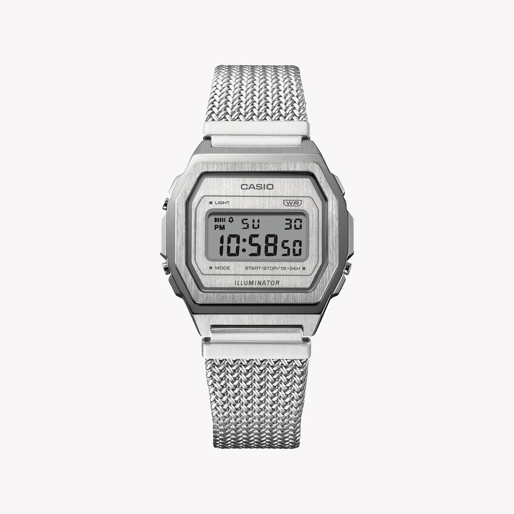 CASIO A1000MA-7EF - ELEGANTLY VERSATILE MEN'S DIGITAL TIMEPIECE WITH STAINLESS STEEL FINISH-i-Watch-3