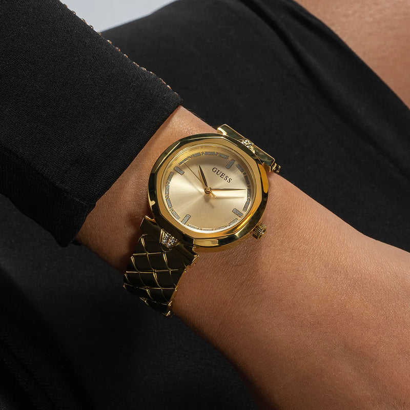 Guess Women's Gold Stainless Steel Watch, Gold Dial | Gw0613l2 by i-watch
