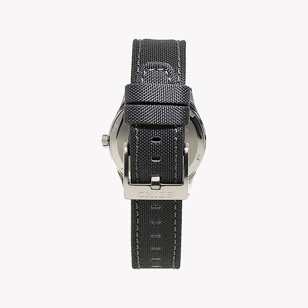 Seiko Men's Grey Stainless Steel Watch, Black Leather | Sur543p1 by i-watch