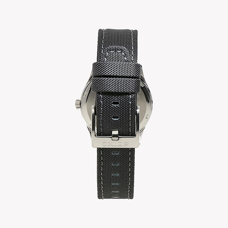 Seiko Men's Grey Stainless Steel Watch, Black Leather | Sur543p1 by i-watch