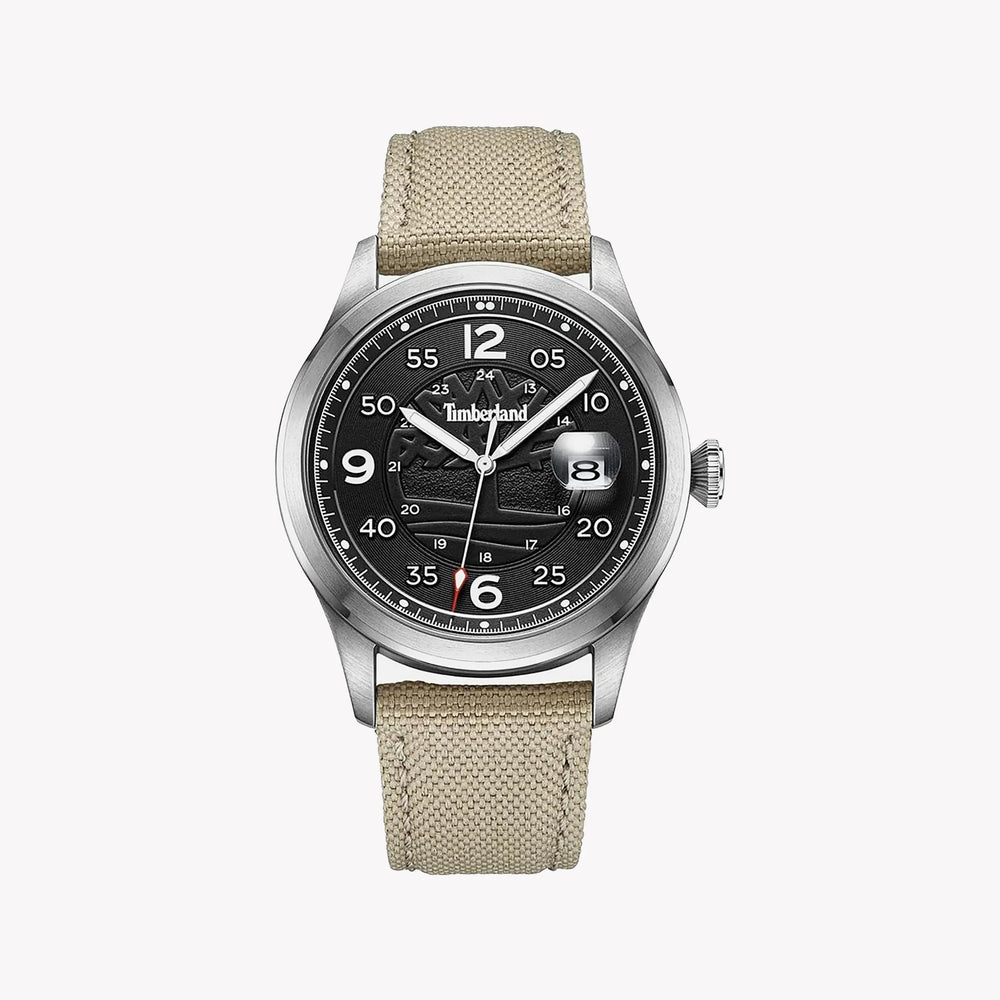 Timberland Men's Beige Leather Watch, Black Dial | Tdwgn2237506 by i-watch