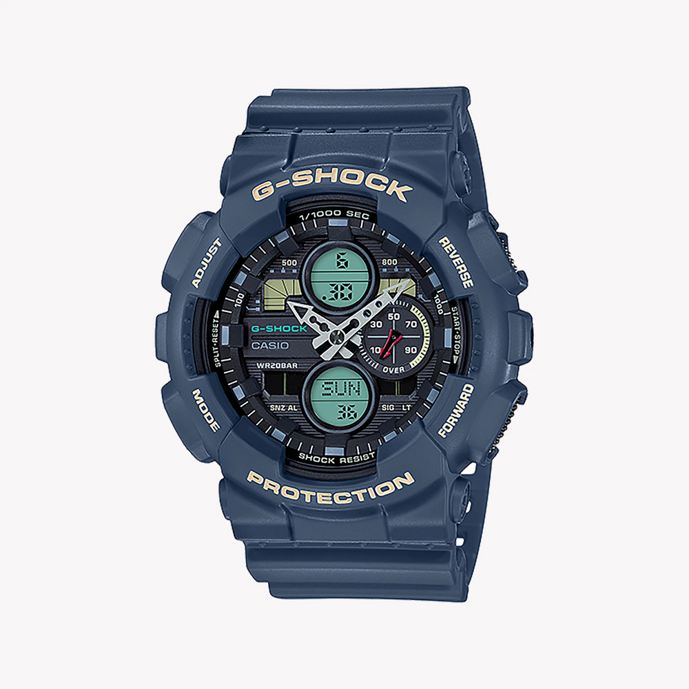 Casio G-Shock Ga-140-2adr Bold Blue - Rugged Sporty Men's Watch With 200m Water Resistance And Digital Precision by i-watch
