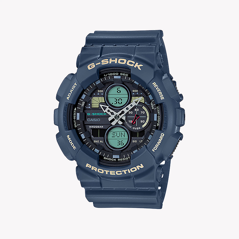 Casio G-Shock Ga-140-2adr Bold Blue - Rugged Sporty Men's Watch With 200m Water Resistance And Digital Precision by i-watch