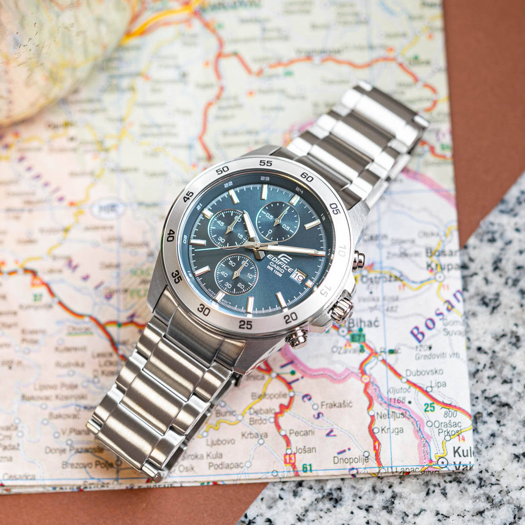 EDIFICE EFR-526D-2AVUEF - STUNNING BLUE DIAL, STAINLESS STEEL MEN'S WATCH FOR ELEGANT ADVENTURES-i-Watch-4