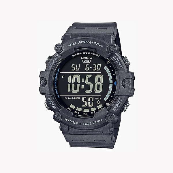 CASIO AE-1500WH-8BV ADVENTURER - SPORTY DIGITAL WATCH WITH BLACK RESIN BAND & BOLD DISPLAY