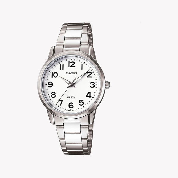 Casio Men's Stainless Steel Watch, Silver & White Dial | Mtp-1303pd-7bvdf by i-watch