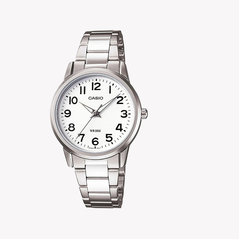 Casio Men's Stainless Steel Watch, Silver & White Dial | Mtp-1303pd-7bvdf by i-watch