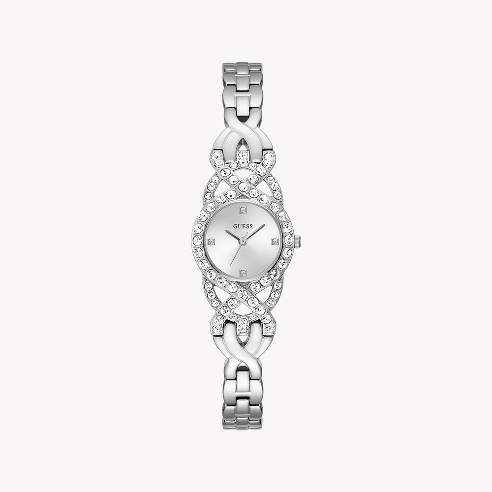 Guess Women's Silver Recycled Steel Watch, Silver Dial | Gw0682l1 by i-watch