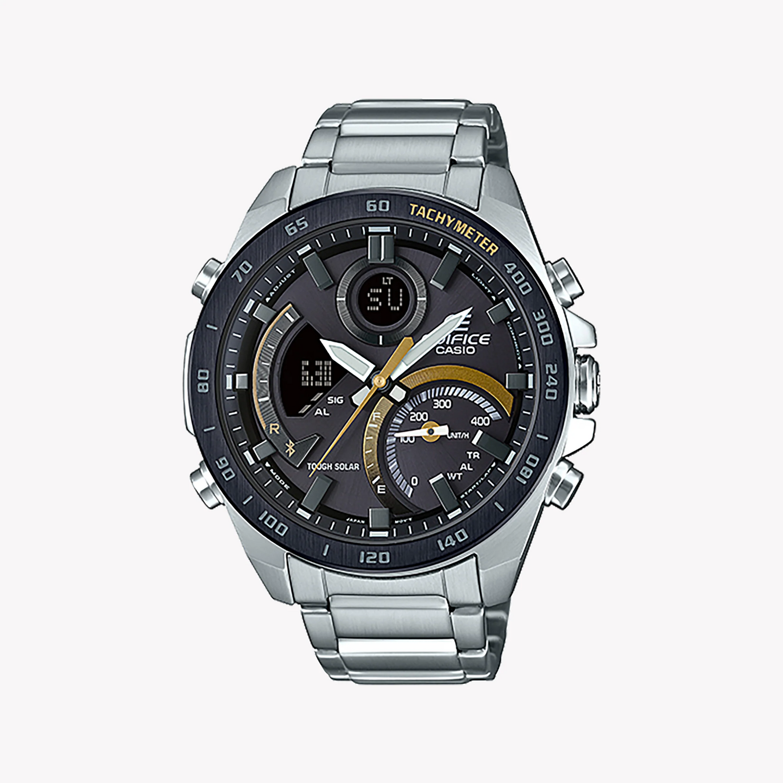 Casio Edifice Ecb-900db-1cdr - Sporty Elegance With Bluetooth Connectivity Men's Watch In Silver Stainless Steel by i-watch