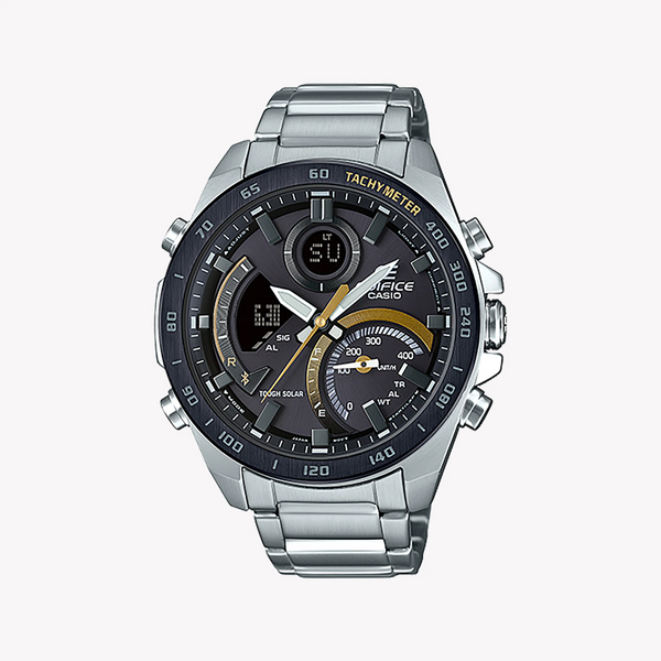 Casio Edifice Ecb-900db-1cdr - Sporty Elegance With Bluetooth Connectivity Men's Watch In Silver Stainless Steel by i-watch