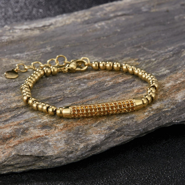 Zink Women's Gold Stainless Steel Bracelet | Zfbr003g