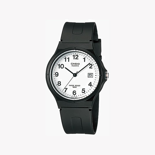 Casio MW-59-7BV Analoge schwarze Unisex-Uhr