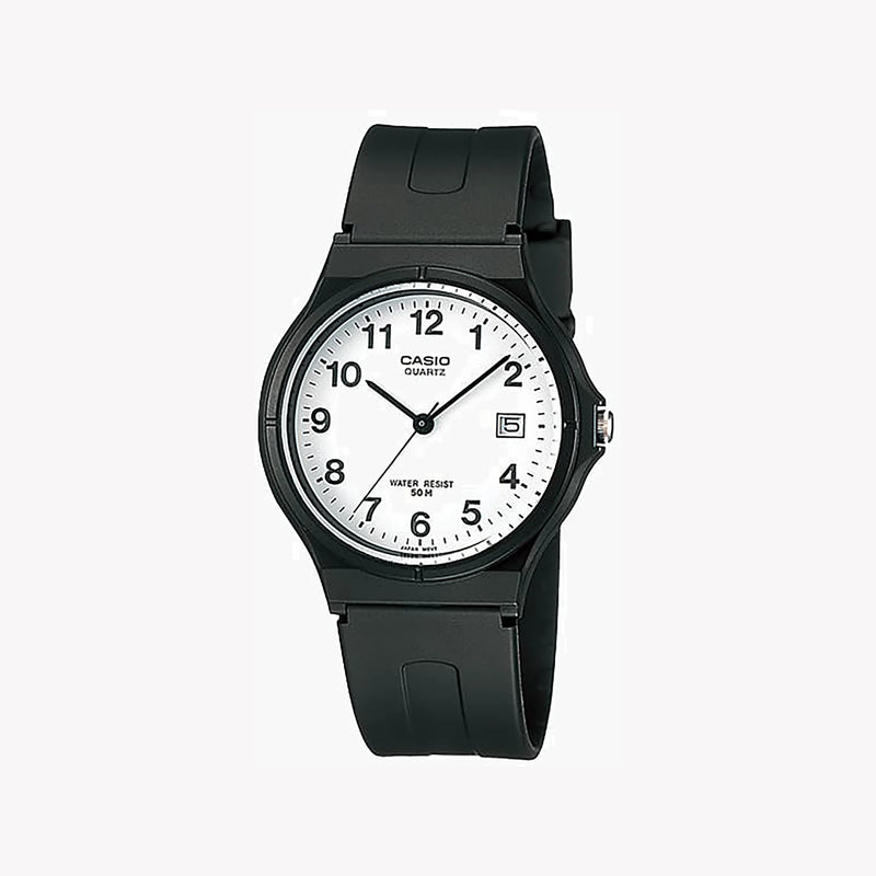 Casio Men's Black Resin Watch, White Dial | Mw-59-7bv by i-watch