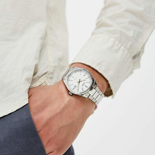 CASIO MTP-1302PD-7A1VDF - TIMELESS ELEGANCE MEN'S WATCH WITH STAINLESS STEEL BRACELET AND WHITE DIAL-i-Watch-4
