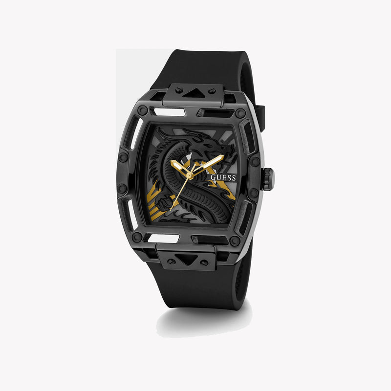 Guess Men's Black Stainless Steel Watch, Black Dial | Gw0648g1 by i-watch
