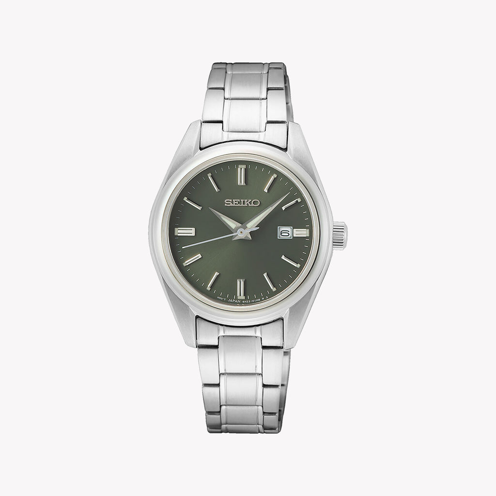 SEIKO SUR533P1 Women's Green Dial Stainless Steel Watch-i-Watch