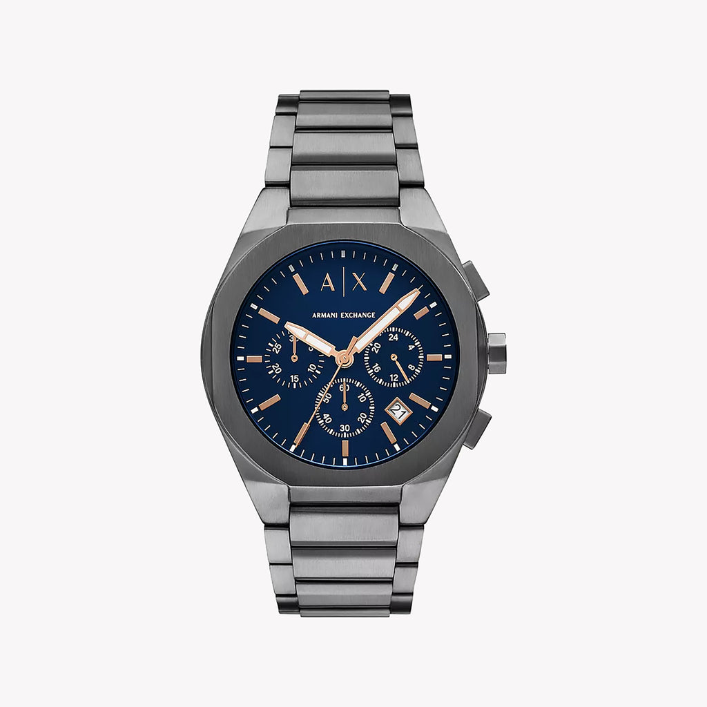 A|X ARMANI EXCHANGE AX4182 - BOLD GREY & BLUE MEN'S WATCH FOR MODERN SOPHISTICATION