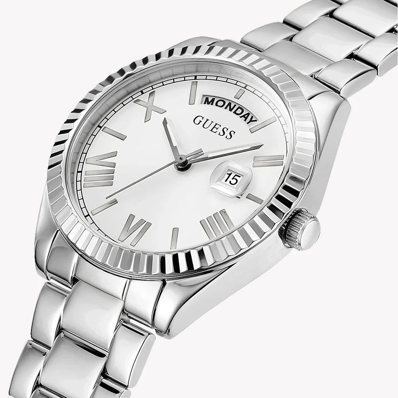 Guess Women's Silver Stainless Steel Watch, Silver Dial | Gw0308l1 by i-watch