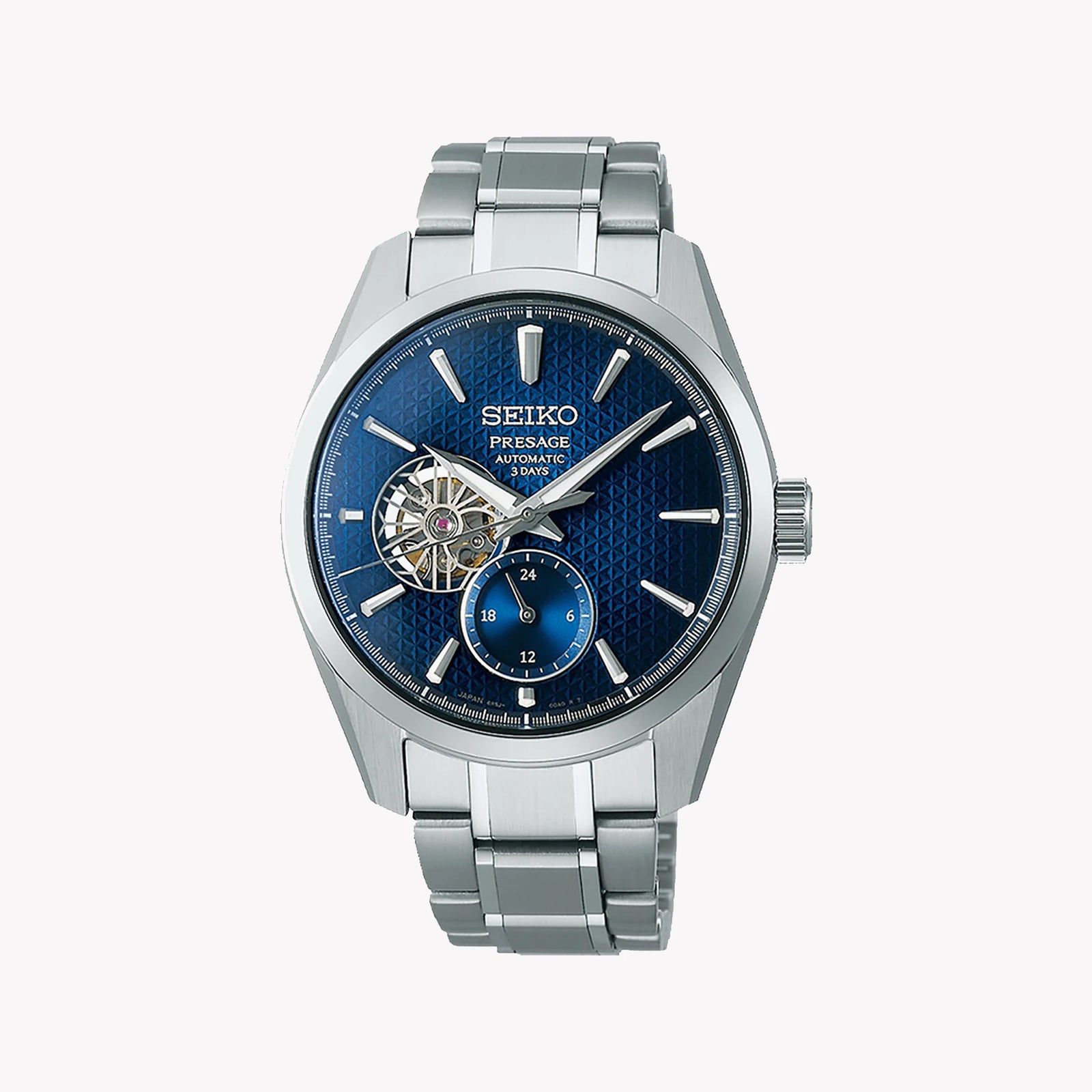 Seiko Presage Men's Silver Watch, Blue Dial | Spb417j1 by i-watch