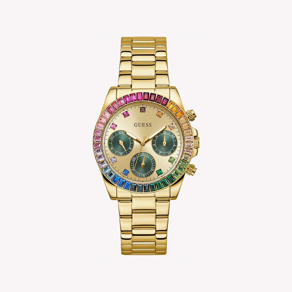 GUESS GW0690L4 RADIANT CHARM - ELEGANT GOLD WOMEN'S WATCH WITH STRIKING DIAL