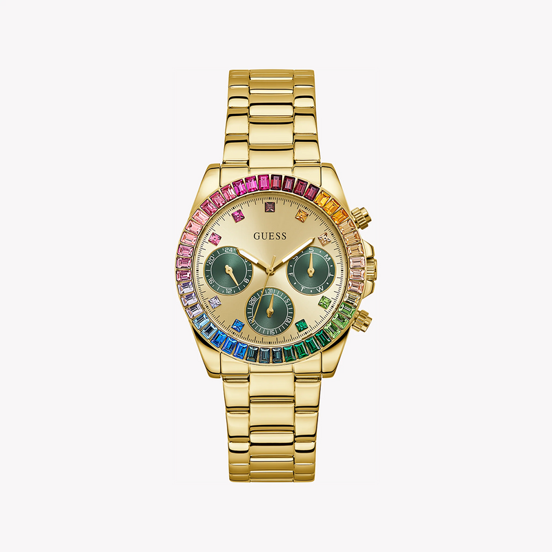 Guess Women's Gold Stainless Steel Watch, Gold Dial | Gw0690l4 by i-watch