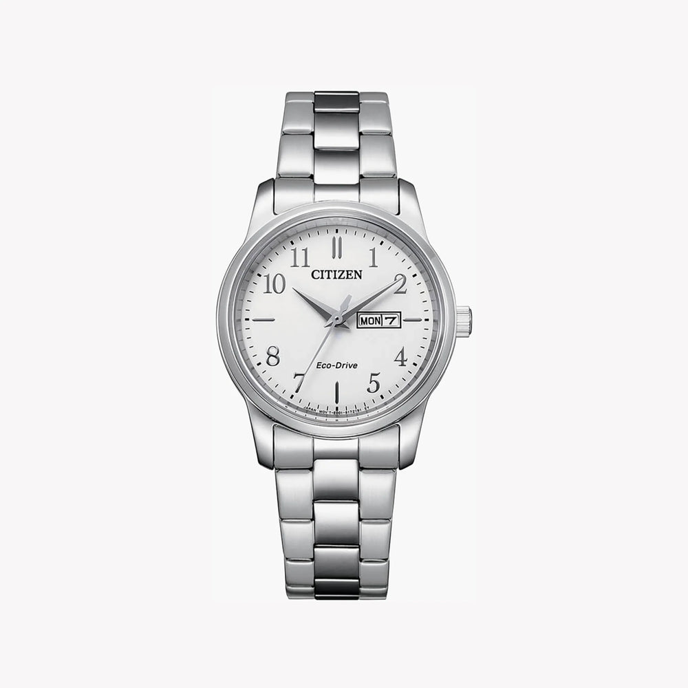Citizen Women's Silver Stainless Steel Watch, White Dial | Ew3260-84a by i-watch
