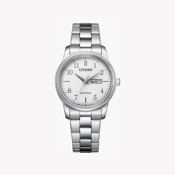 Citizen Women's Silver Stainless Steel Watch, White Dial | Ew3260-84a by i-watch