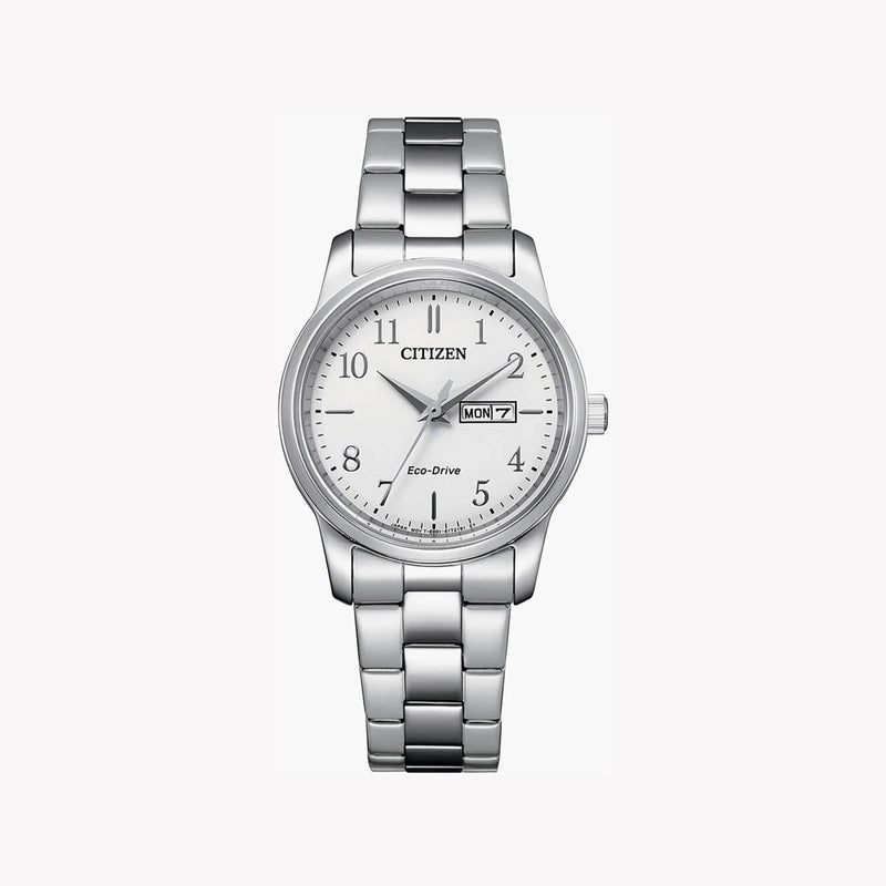 Citizen Women's Silver Stainless Steel Watch, White Dial | Ew3260-84a by i-watch