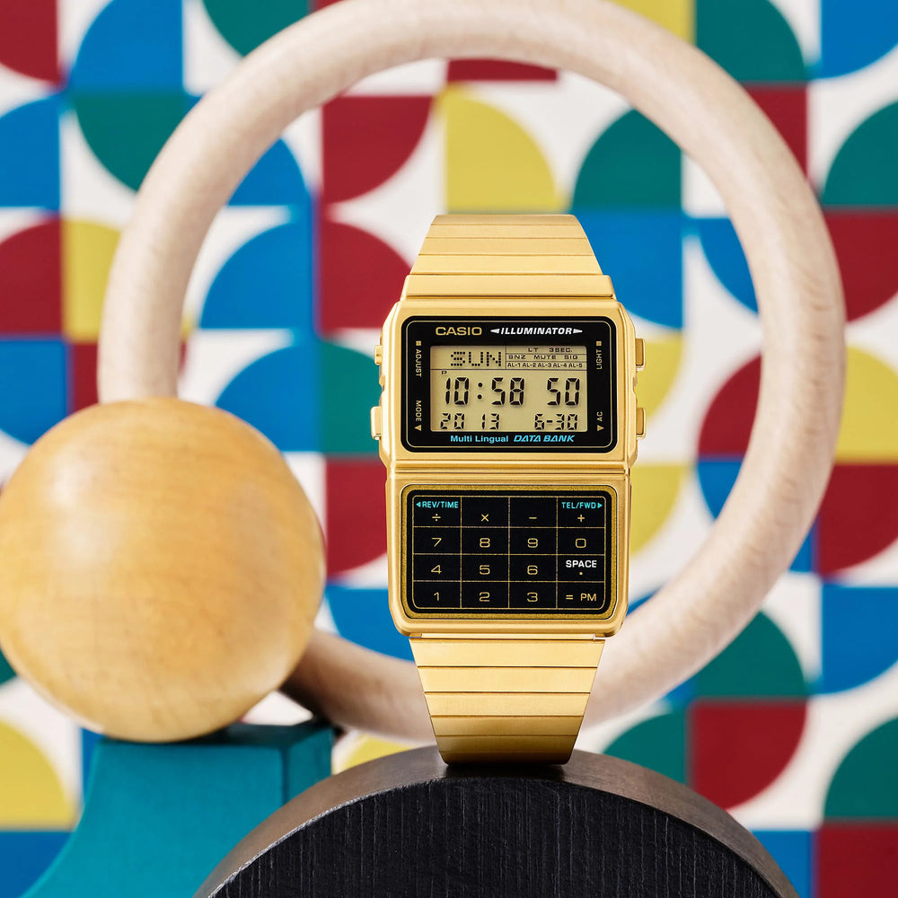 Casio Men's Gold Resin Watch, Yellow Dial | Dbc-611g-1df by i-watch