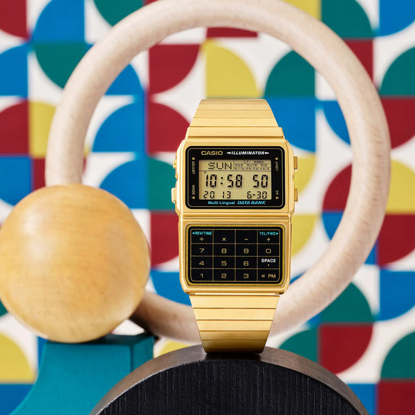 Casio Men's Gold Resin Watch, Yellow Dial | Dbc-611g-1df by i-watch