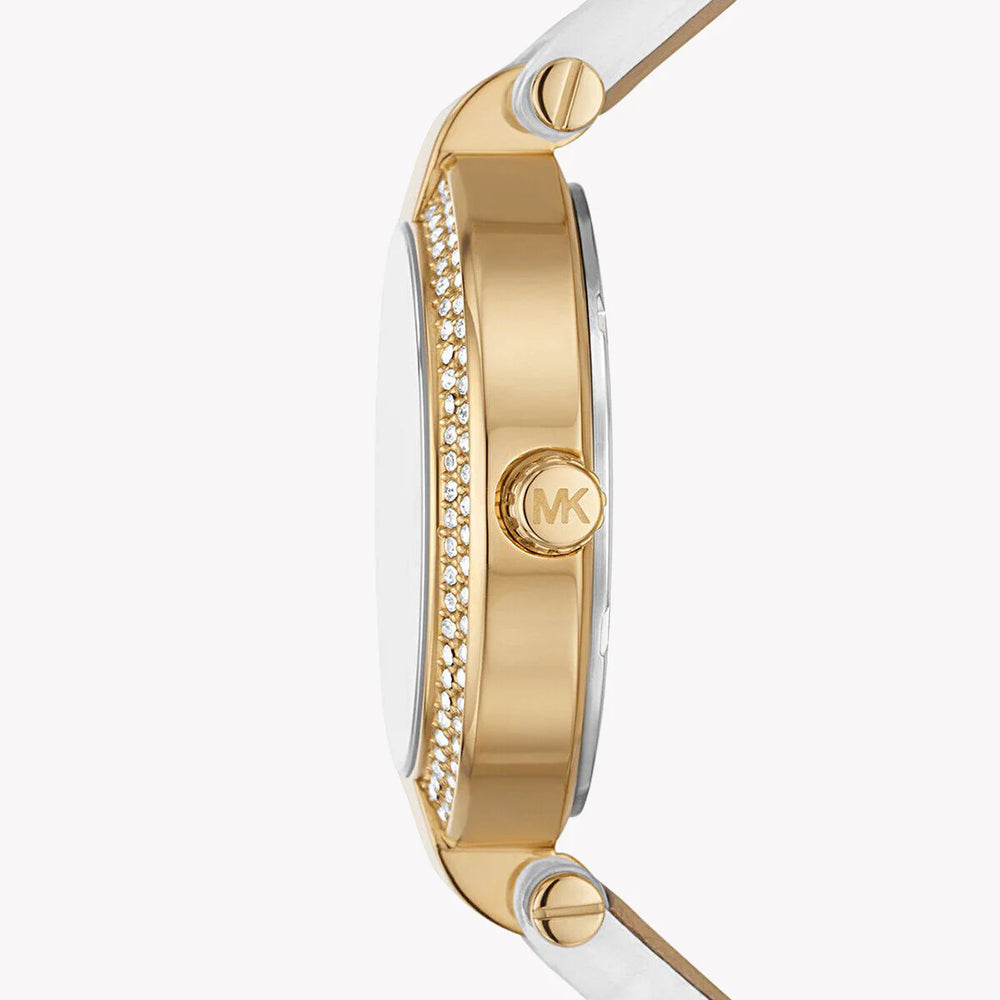 Michael Kors Women's Gold Watch, White Leather Band | Mk2980 by i-watch