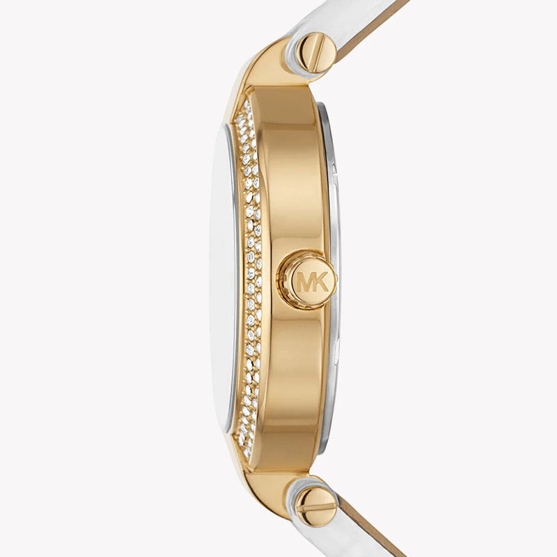 Michael Kors Women's Gold Watch, White Leather Band | Mk2980 by i-watch