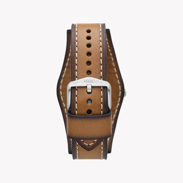 Fossil Men's Silver Stainless Steel, Brown Leather | Fs5922 by i-watch