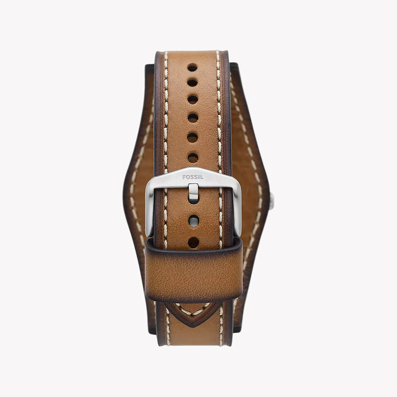 Fossil Men's Silver Stainless Steel, Brown Leather | Fs5922 by i-watch