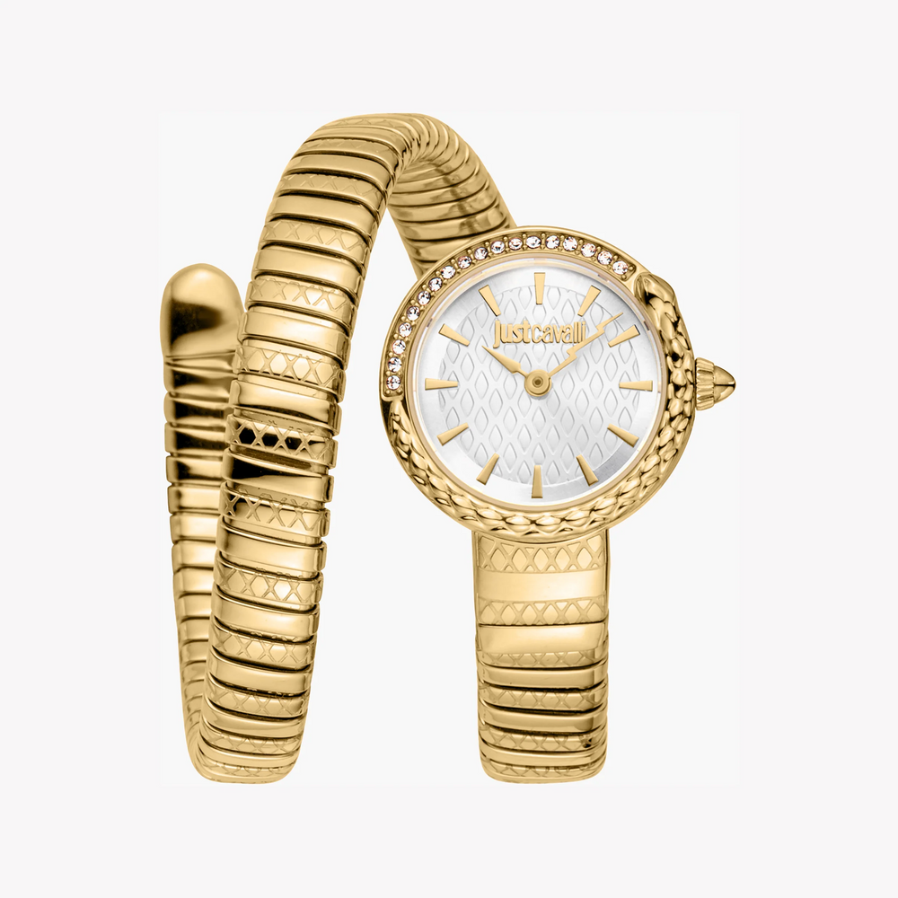 Just Cavalli Women's Gold Stainless Steel Watch, Silver Dial | Jc1l301m0025 by i-watch