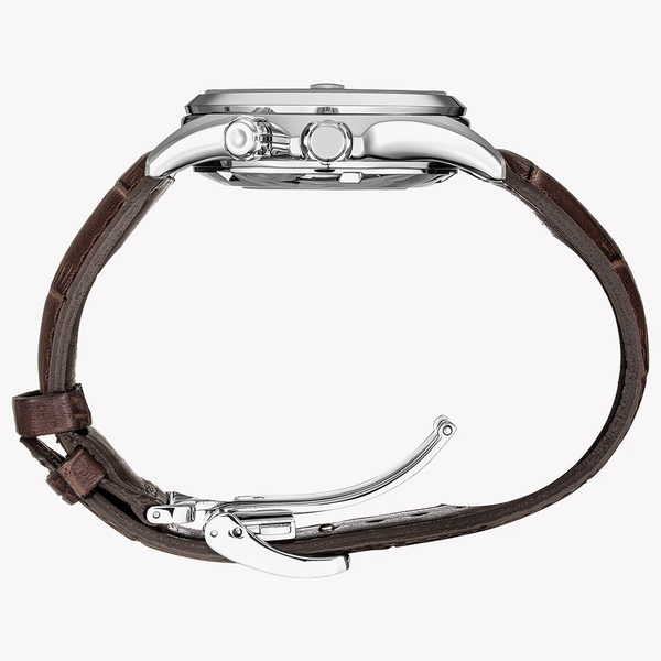 Seiko Men's Silver Stainless Steel, Brown Leather | Spb121j1 by i-watch