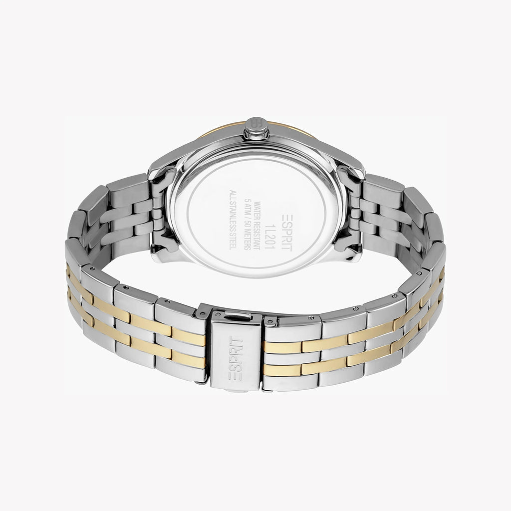 ESPRIT Women's Watch with Silver Stainless Steel Case and Silver & Gold Stainless Steel Band-i-Watch-3