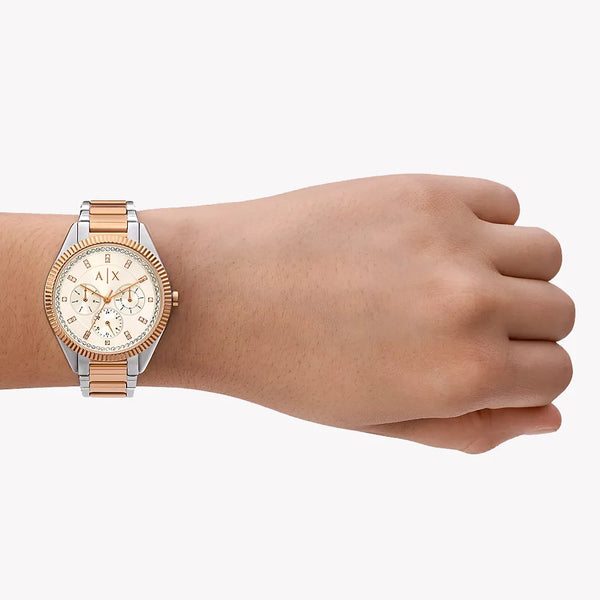 ARMANI EXCHANGE AX5662 - MODERN ELEGANCE IN SILVER-ROSE GOLD WOMEN'S WATCH-i-Watch-4