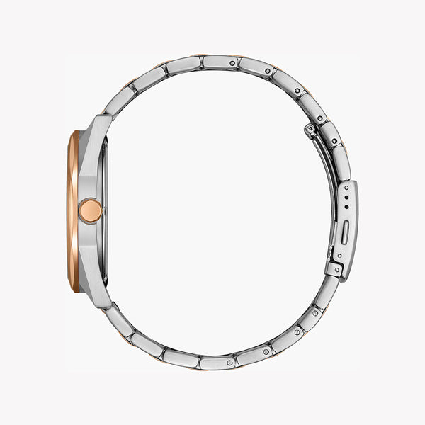 Citizen Men's Silver & Rose Gold Watch, Blue Dial | Bm7606-84l by i-watch