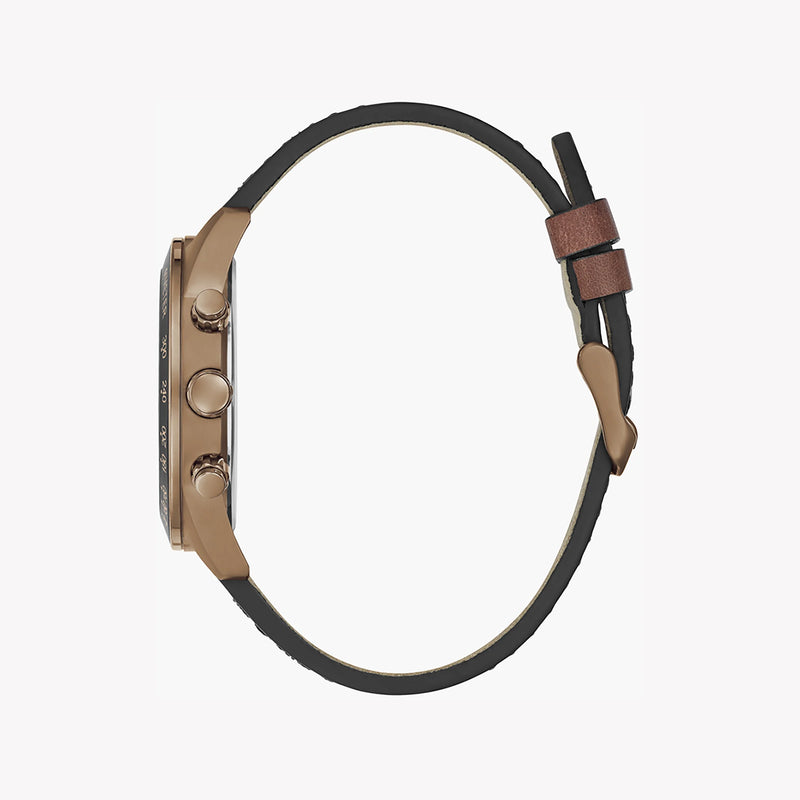 Guess Men's Rose Gold Watch, Brown Leather Band | Gw0331g1 by i-watch
