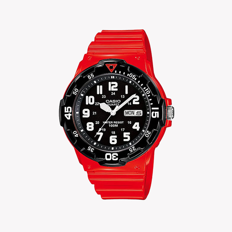 Casio Men's Red Resin Watch, Black Dial | Mrw-200hc-4bvdf by i-watch