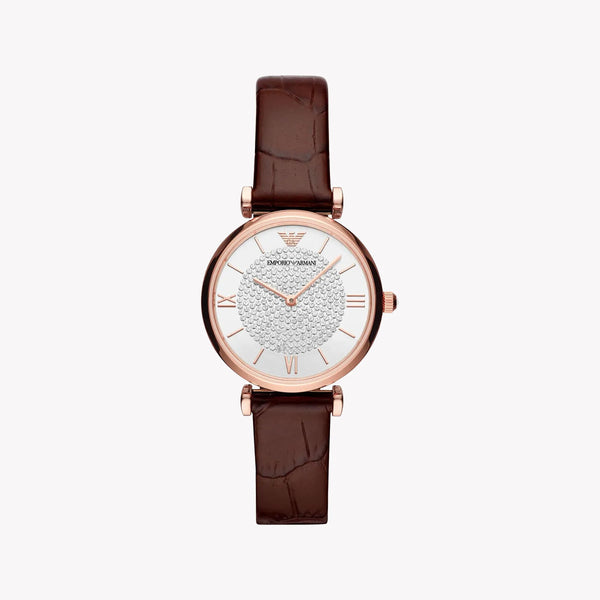 Emporio Armani Women's Rose Gold Watch, White Dial | Ar11269 by i-watch