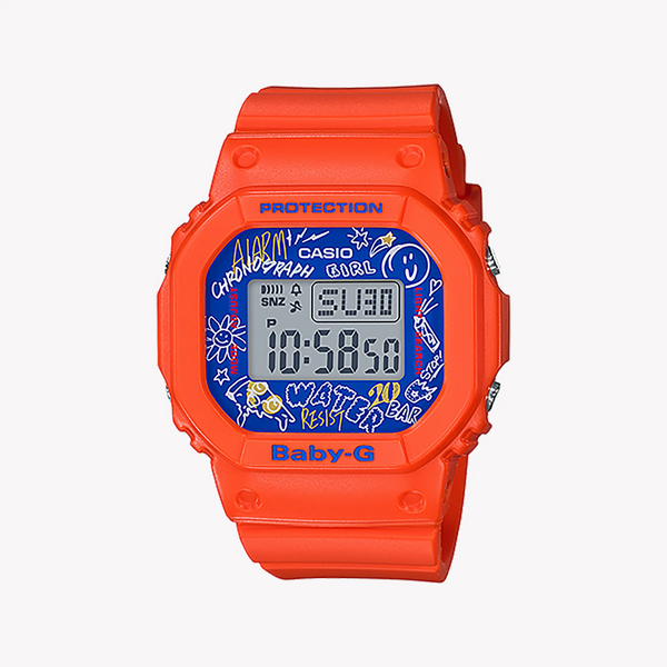 Baby-G Bgd-560sk-4dr - Vibrant Orange Sporty Adventure Watch For Women by i-watch