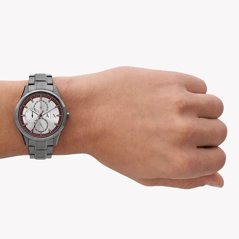 ARMANI EXCHANGE AX1877 - MODERN GREY STAINLESS STEEL MEN'S WATCH WITH PRECISION MOVEMENT-i-Watch-4